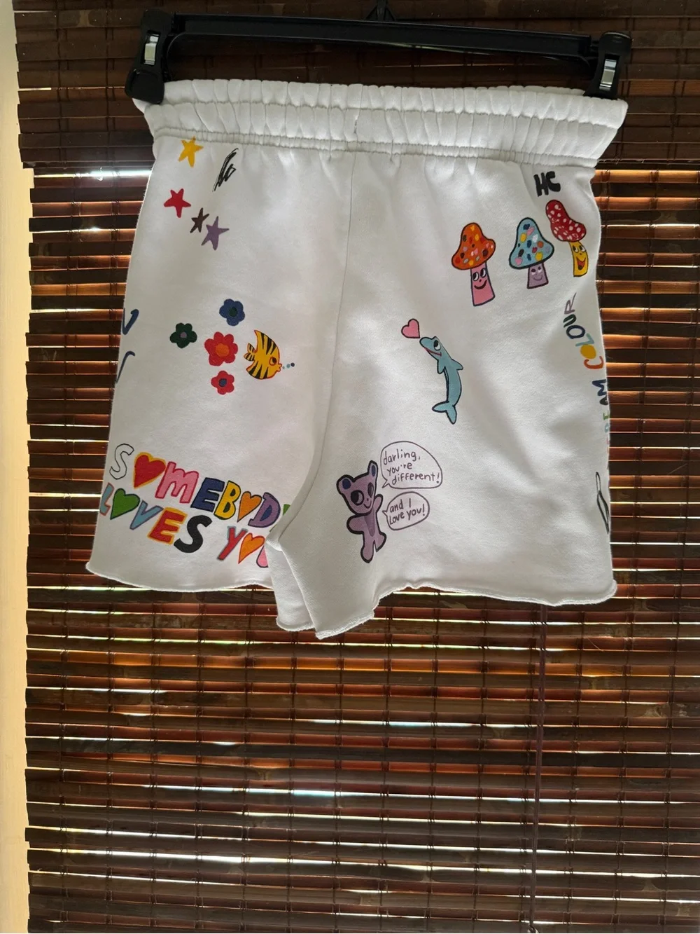 Mayfair Somebody Loves You Crewneck and sweat shorts set, sz s/m, euc RARE!